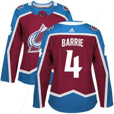 Adidas Colorado Avalanche #4 Tyson Barrie Burgundy Home Authentic Women’s Stitched NHL Jersey