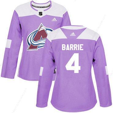 Adidas Colorado Avalanche #4 Tyson Barrie Purple Authentic Fights Cancer Women’s Stitched NHL Jersey