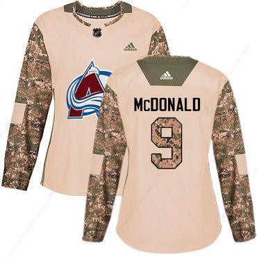 Adidas Colorado Avalanche #9 Lanny Mcdonald Camo Authentic 2017 Veterans Day Women’s Stitched NHL Jersey