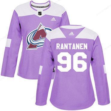 Adidas Colorado Avalanche #96 Mikko Rantanen Purple Authentic Fights Cancer Women’s Stitched NHL Jersey