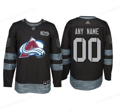 Adidas Colorado Avalanche Black 1917-2017 100Th Anniversary Stitched NHL Custom Jersey