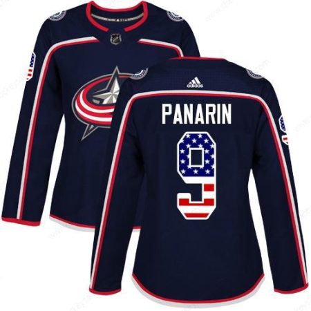 Adidas Columbus Blue Jackets #9 Artemi Panarin Navy Blue Home Authentic Usa Flag Women’s Stitched NHL Jersey