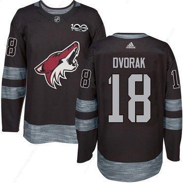 Adidas Coyotes #18 Christian Dvorak Black 1917-2017 100Th Anniversary Stitched NHL Jersey