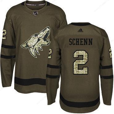 Adidas Coyotes #2 Luke Schenn Green Salute To Service Stitched NHL Jersey