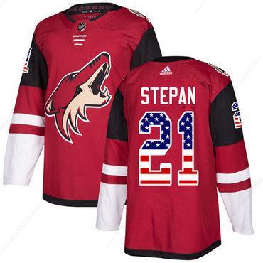 Adidas Coyotes #21 Derek Stepan Maroon Home Authentic Usa Flag Stitched NHL Jersey