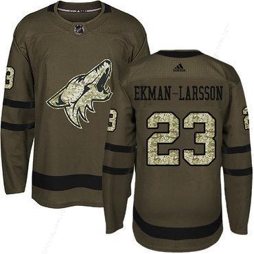 Adidas Coyotes #23 Oliver Ekman-Larsson Green Salute To Service Stitched NHL Jersey