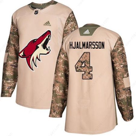 Adidas Coyotes #4 Niklas Hjalmarsson Camo Authentic 2017 Veterans Day Stitched NHL Jersey