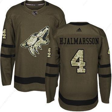 Adidas Coyotes #4 Niklas Hjalmarsson Green Salute To Service Stitched NHL Jersey