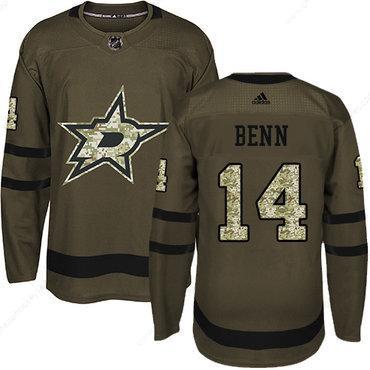 Adidas Dallas Stars #14 Jamie Benn Green Salute To Service Youth Stitched NHL Jersey