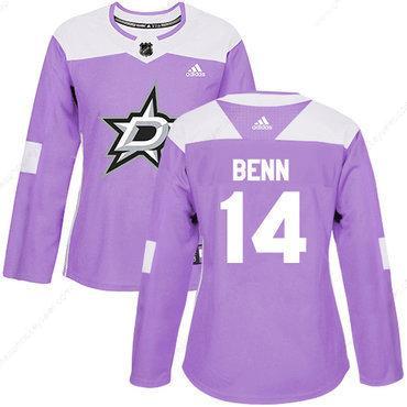 Adidas Dallas Stars #14 Jamie Benn Purple Authentic Fights Cancer Women’s Stitched NHL Jersey