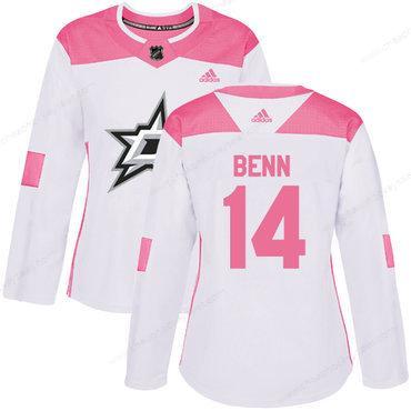 Adidas Dallas Stars #14 Jamie Benn White Pink Authentic Fashion Women’s Stitched NHL Jersey