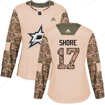 Adidas Dallas Stars #17 Devin Shore Camo Authentic 2017 Veterans Day Women’s Stitched NHL Jersey