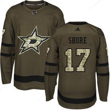 Adidas Dallas Stars #17 Devin Shore Green Salute To Service Youth Stitched NHL Jersey