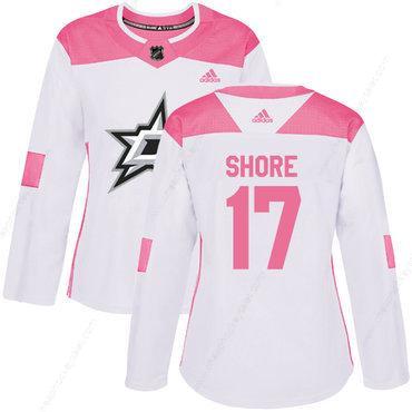 Adidas Dallas Stars #17 Devin Shore White Pink Authentic Fashion Women’s Stitched NHL Jersey