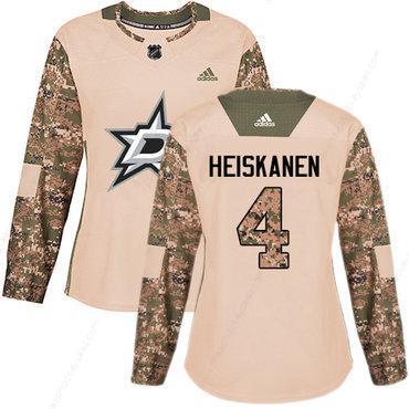 Adidas Dallas Stars #4 Miro Heiskanen Camo Authentic 2017 Veterans Day Women’s Stitched NHL Jersey