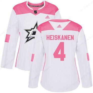 Adidas Dallas Stars #4 Miro Heiskanen White Pink Authentic Fashion Women’s Stitched NHL Jersey