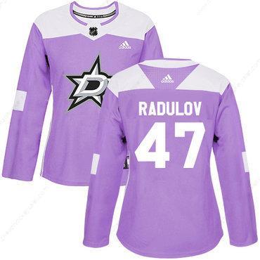 Adidas Dallas Stars #47 Alexander Radulov Purple Authentic Fights Cancer Women’s Stitched NHL Jersey