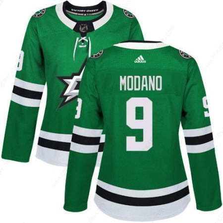 Adidas Dallas Stars #9 Mike Modano Green Home Authentic Women’s Stitched NHL Jersey