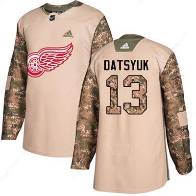 Adidas Detroit Red Wings #13 Pavel Datsyuk Camo Authentic 2017 Veterans Day Stitched Youth NHL Jersey