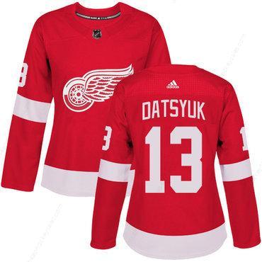 Adidas Detroit Red Wings #13 Pavel Datsyuk Red Home Authentic Women’s Stitched NHL Jersey