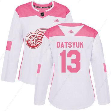 Adidas Detroit Red Wings #13 Pavel Datsyuk White Pink Authentic Fashion Women’s Stitched NHL Jersey