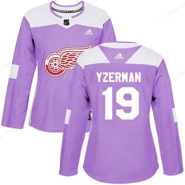 Adidas Detroit Red Wings #19 Steve Yzerman Purple Authentic Fights Cancer Women’s Stitched NHL Jersey