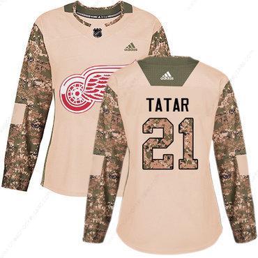 Adidas Detroit Red Wings #21 Tomas Tatar Camo Authentic 2017 Veterans Day Women’s Stitched NHL Jersey