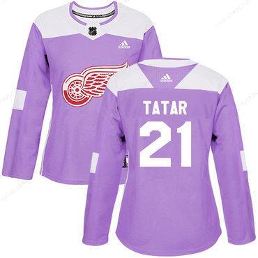 Adidas Detroit Red Wings #21 Tomas Tatar Purple Authentic Fights Cancer Women’s Stitched NHL Jersey