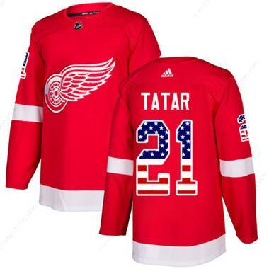 Adidas Detroit Red Wings #21 Tomas Tatar Red Home Authentic Usa Flag Stitched Youth NHL Jersey