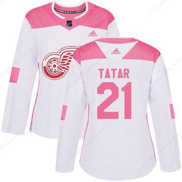 Adidas Detroit Red Wings #21 Tomas Tatar White Pink Authentic Fashion Women’s Stitched NHL Jersey