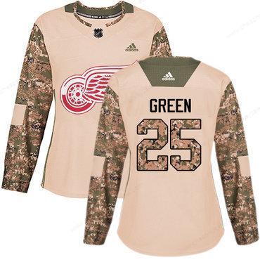 Adidas Detroit Red Wings #25 Mike Green Camo Authentic 2017 Veterans Day Women’s Stitched NHL Jersey