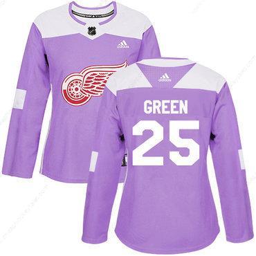 Adidas Detroit Red Wings #25 Mike Green Purple Authentic Fights Cancer Women’s Stitched NHL Jersey