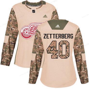 Adidas Detroit Red Wings #40 Henrik Zetterberg Camo Authentic 2017 Veterans Day Women’s Stitched NHL Jersey