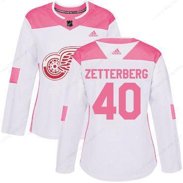 Adidas Detroit Red Wings #40 Henrik Zetterberg White Pink Authentic Fashion Women’s Stitched NHL Jersey