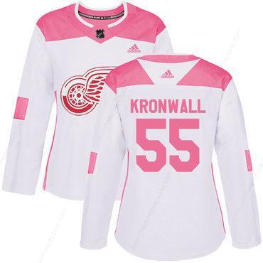 Adidas Detroit Red Wings #55 Niklas Kronwall White Pink Authentic Fashion Women’s Stitched NHL Jersey