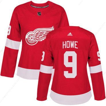 Adidas Detroit Red Wings #9 Gordie Howe Red Home Authentic Women’s Stitched NHL Jersey