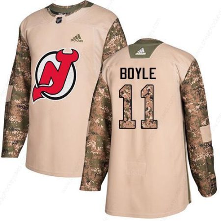 Adidas Devils #11 Brian Boyle Camo Authentic 2017 Veterans Day Stitched NHL Jersey