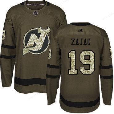 Adidas Devils #19 Travis Zajac Green Salute To Service Stitched NHL Jersey