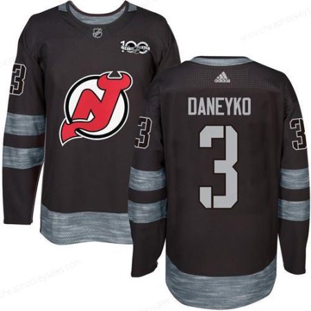 Adidas Devils #3 Ken Daneyko Black 1917-2017 100Th Anniversary Stitched NHL Jersey