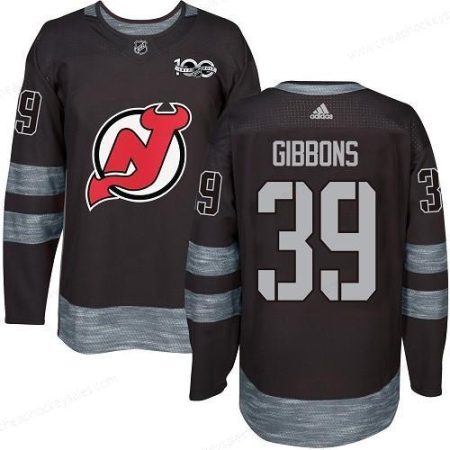 Adidas Devils #39 Brian Gibbons Black 1917-2017 100Th Anniversary Stitched NHL Jersey