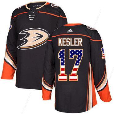 Adidas Ducks #17 Ryan Kesler Black Home Authentic Usa Flag Stitched NHL Jersey