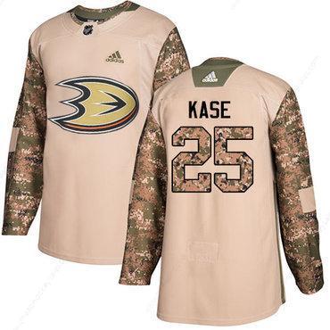 Adidas Ducks #25 Ondrej Kase Camo Authentic 2017 Veterans Day Youth Stitched NHL Jersey