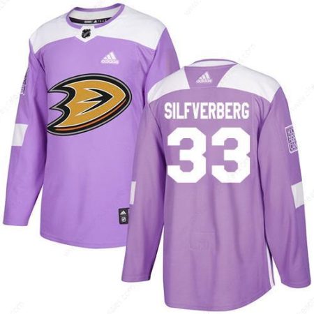 Adidas Ducks #33 Jakob Silfverberg Purple Authentic Fights Cancer Stitched NHL Jersey