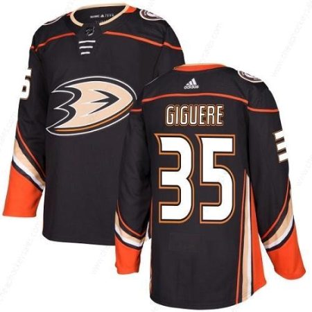 Adidas Ducks #35 Jean-Sebastien Giguere Black Home Authentic Stitched NHL Jersey