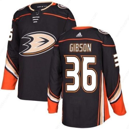 Adidas Ducks #36 John Gibson Black Home Authentic Youth Stitched NHL Jersey