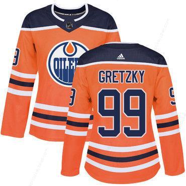 Adidas Edmonton Oilers #99 Wayne Gretzky Orange Home Authentic Women’s Stitched NHL Jersey