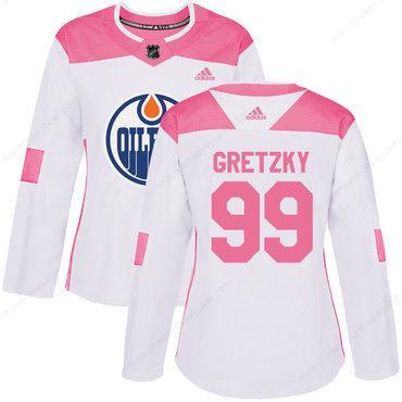 Adidas Edmonton Oilers #99 Wayne Gretzky White Pink Authentic Fashion Women’s Stitched NHL Jersey