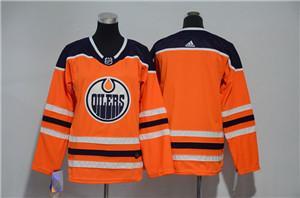 Adidas Edmonton Oilers Blank Orange Home Authentic Stitched Youth NHL Jersey