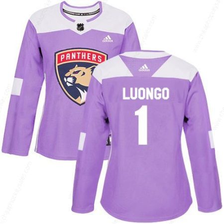 Adidas Florida Panthers #1 Roberto Luongo Purple Authentic Fights Cancer Women’s Stitched NHL Jersey