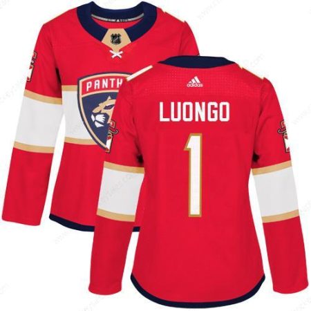 Adidas Florida Panthers #1 Roberto Luongo Red Home Authentic Women’s Stitched NHL Jersey